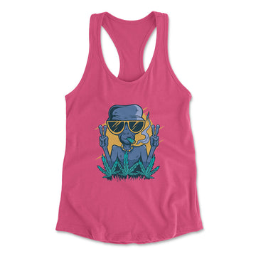 Alien Joint Womens Racerback Tank in Hot Pink color
